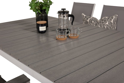 Levels & Parma Spisebord 160 x 100 + Spisestole Grå