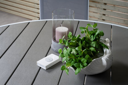 Parma Spisebord ⌀140 + Spisestole Grå