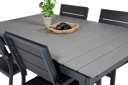 Levels Spisebord 160x100x75 + Spisestole Sort