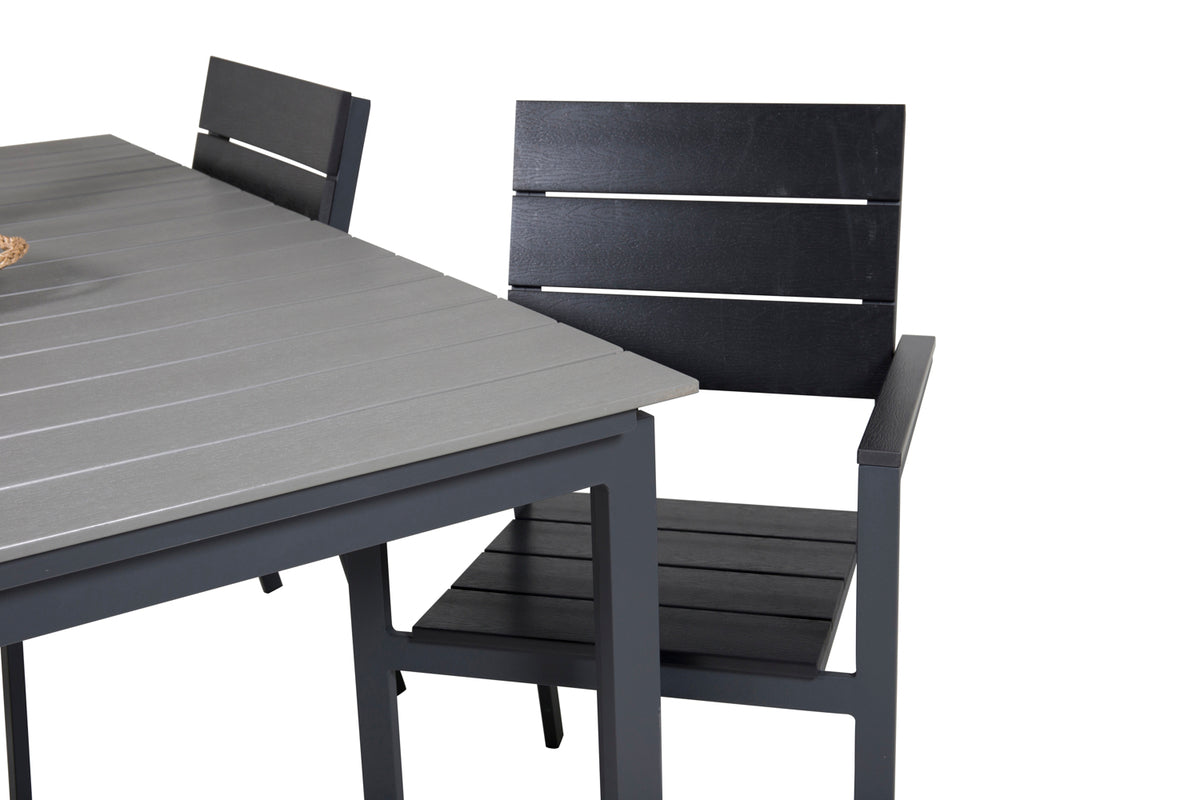 Levels Spisebord 160x100x75 + Spisestole Sort