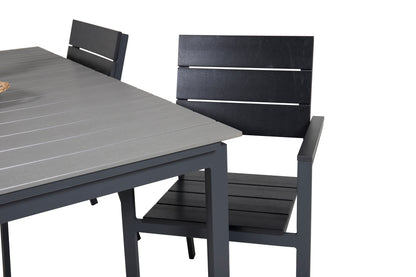 Levels Spisebord 160x100x75 + Spisestole Sort