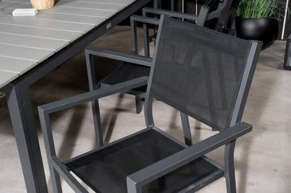 Levels & Copacabana Rektangulært Spisebord 160x100x75 Sort + Spisestole Sort