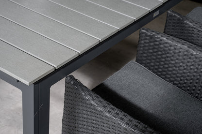 Levels & Malin Spisebord 160x100x75 + Spisestole Sort