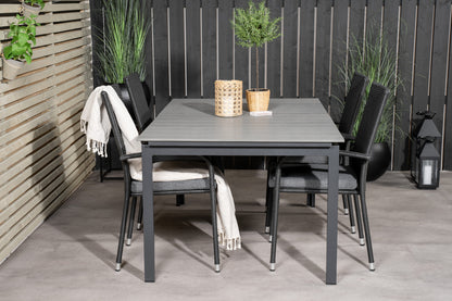 Levels & Anna Spisebord 160x100x75 + Spisestole Sort