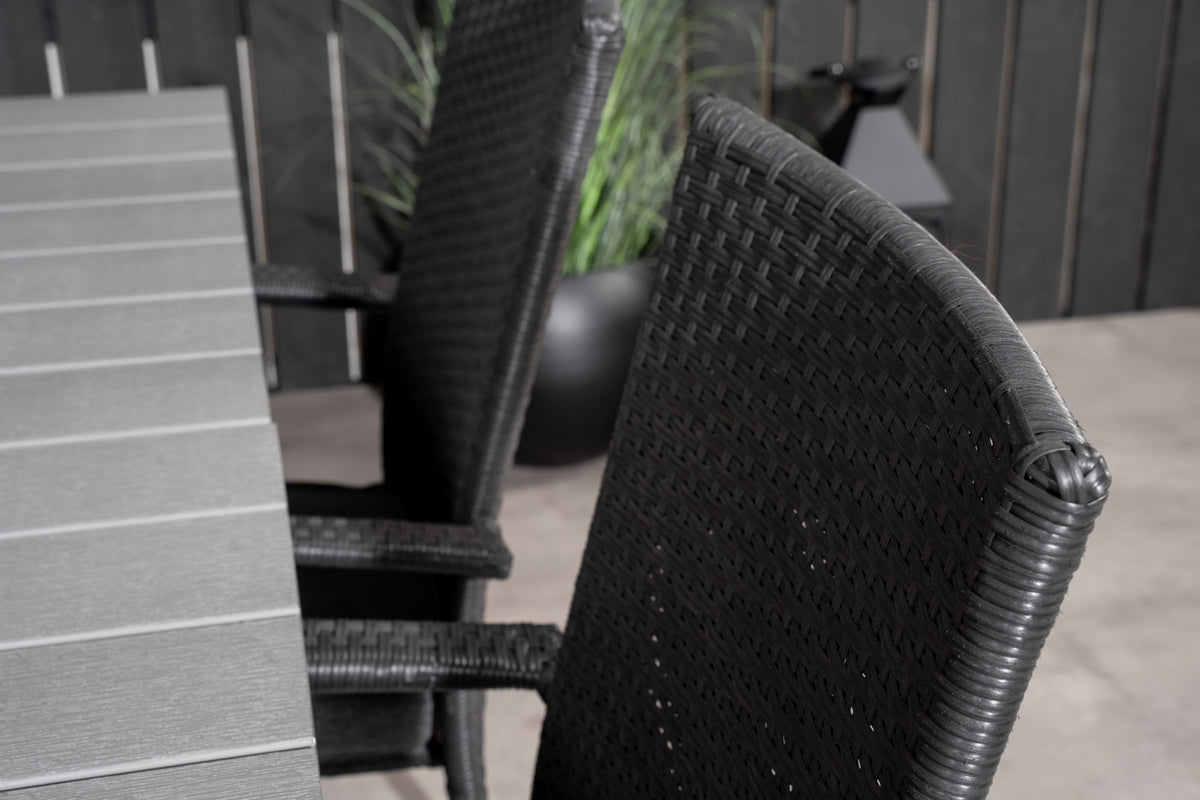 Levels & Anna Spisebord 160x100x75 + Spisestole Sort