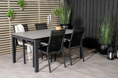 Levels & Parma Spisebord 160 x 100 + Spisestole Sort