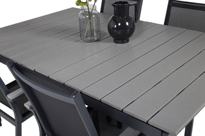 Levels & Parma Spisebord 160 x 100 + Spisestole Sort