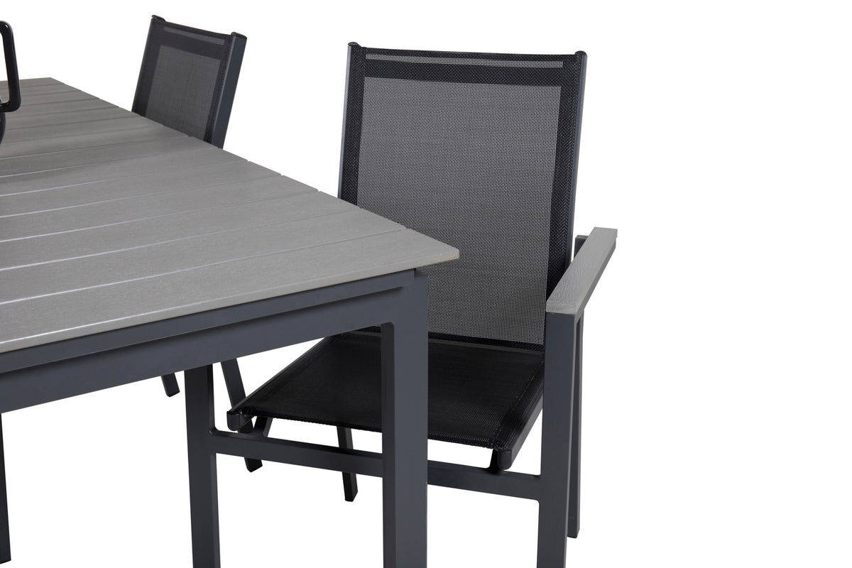 Levels & Parma Spisebord 160 x 100 + Spisestole Sort