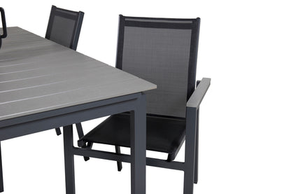 Levels & Parma Spisebord 160 x 100 + Spisestole Sort