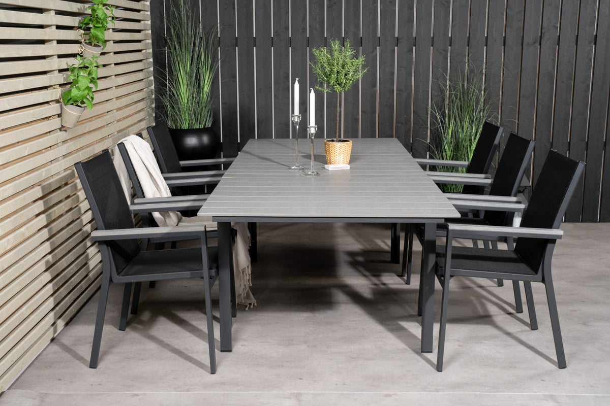 Levels & Parma Spisebord 160 x 100 + Spisestole Sort