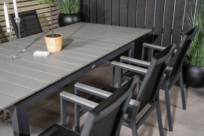 Levels & Parma Spisebord 160 x 100 + Spisestole Sort