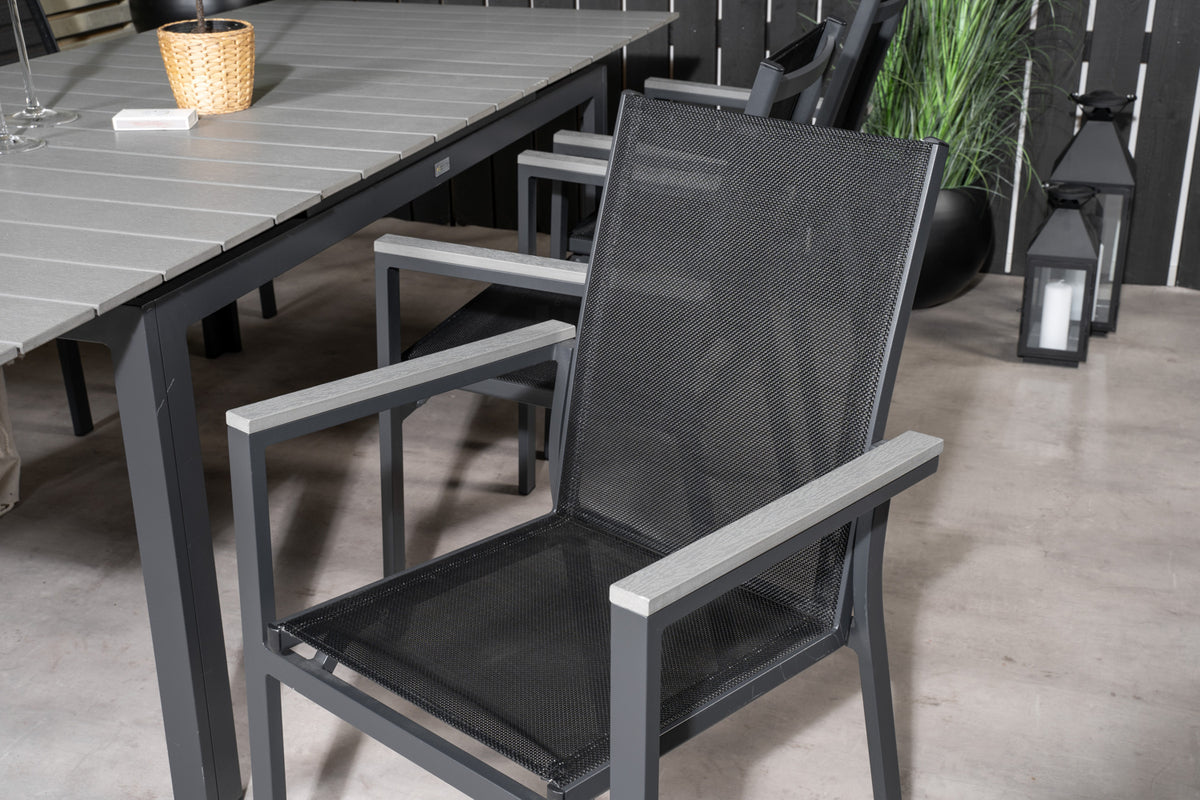 Levels & Parma Spisebord 160 x 100 + Spisestole Sort