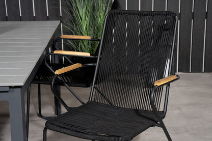 Levels & Bois Spisebord 160x100x75 + Spisestole Sort