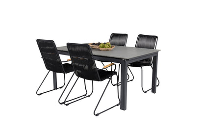 Levels & Bois Spisebord 160x100x75 + Spisestole Sort