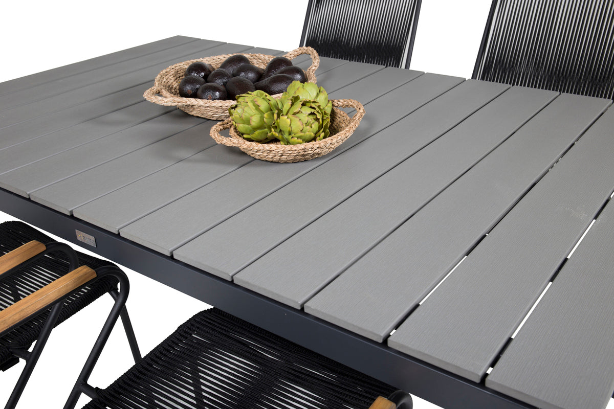 Levels & Bois Spisebord 160x100x75 + Spisestole Sort