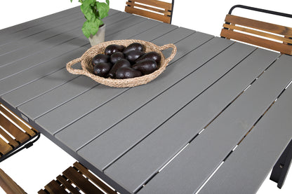 Levels & Bois Spisebord 160x100x75 + Spisestole Natur