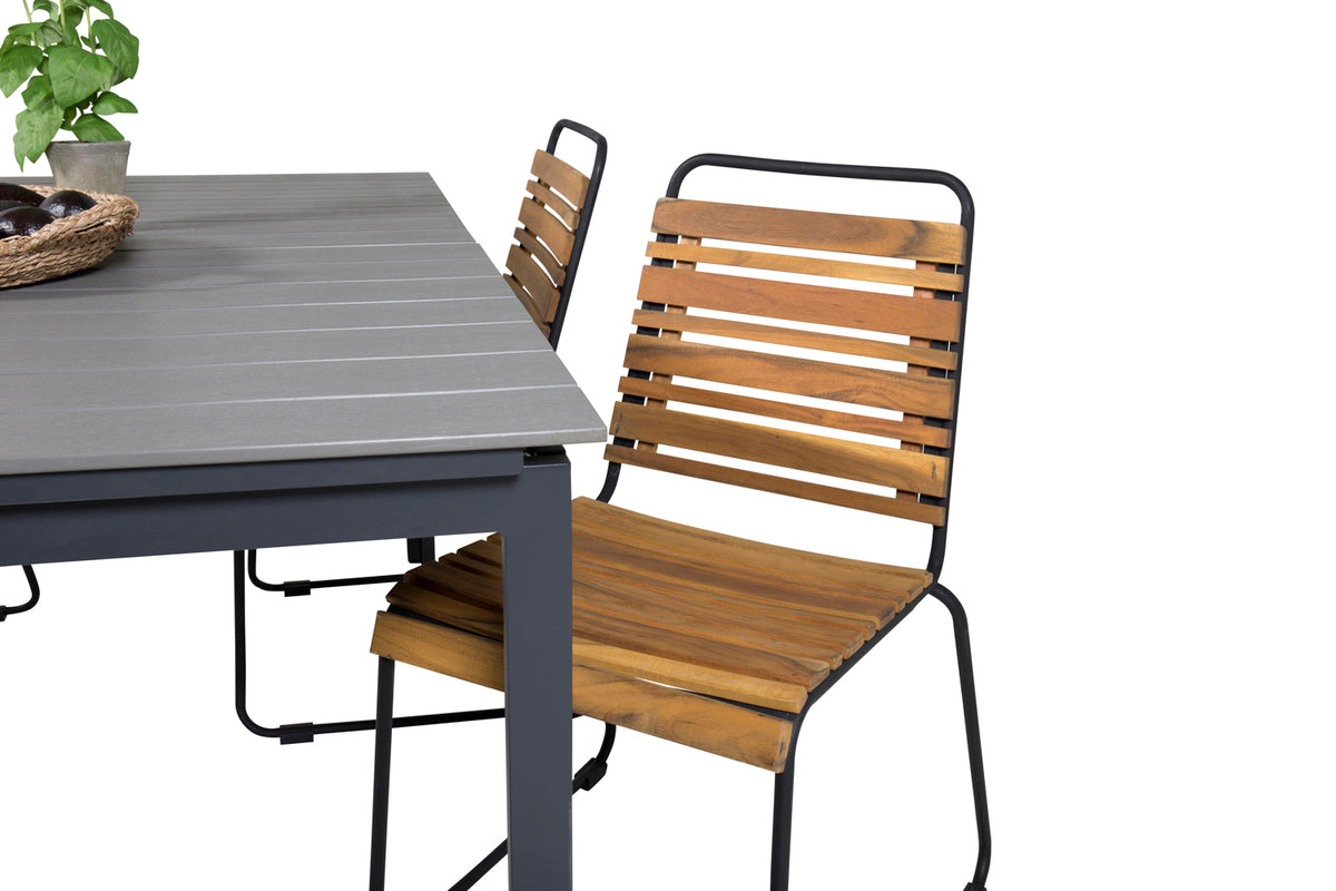 Levels & Bois Spisebord 160x100x75 + Spisestole Natur