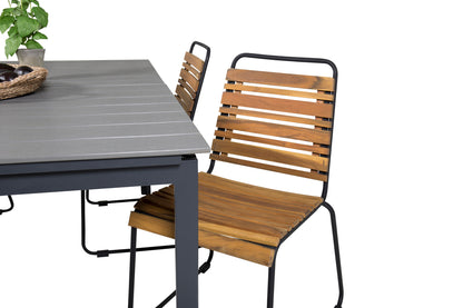 Levels & Bois Spisebord 160x100x75 + Spisestole Natur