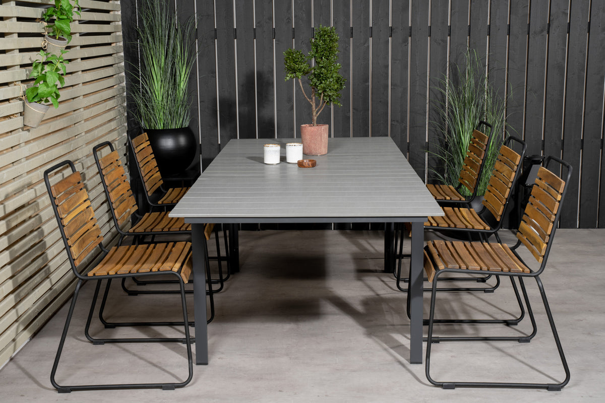 Levels & Bois Spisebord 160x100x75 + Spisestole Natur