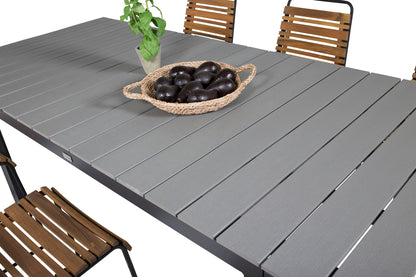 Levels & Bois Spisebord 160x100x75 + Spisestole Natur