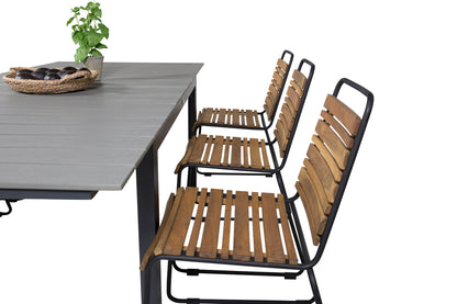 Levels & Bois Spisebord 160x100x75 + Spisestole Natur