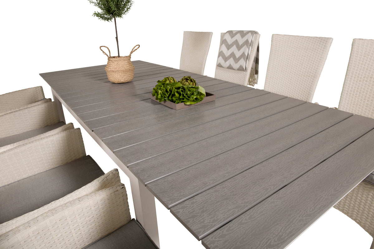 Levels & Padova Spisebord 160x100x75 + Reclinerstole Hvid