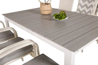 Levels & Anna Spisebord 160x100x75 + Spisestole Hvid