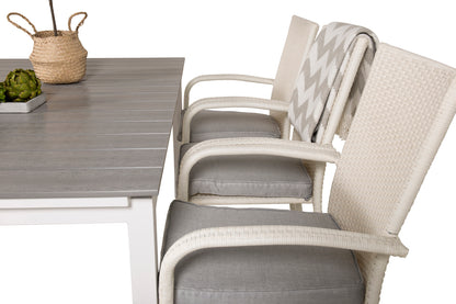 Levels & Anna Spisebord 160x100x75 + Spisestole Hvid