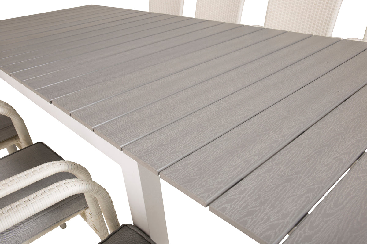 Levels & Anna Spisebord 160x100x75 + Spisestole Hvid