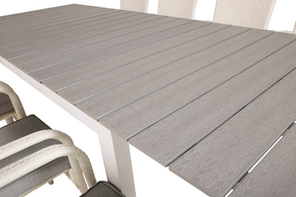 Levels & Anna Spisebord 160x100x75 + Spisestole Hvid