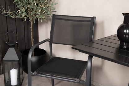 Venture Home Colorado & Santorini Cafebord 70x70 + Spisestole Sort