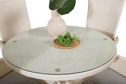 Padova & Volta Reclinerstole Hvid + Spisebord ⌀90