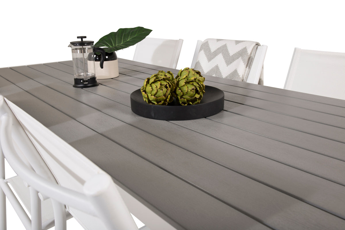 Break | Santorini Spisebord 205x90 + 6 spisebordsstole