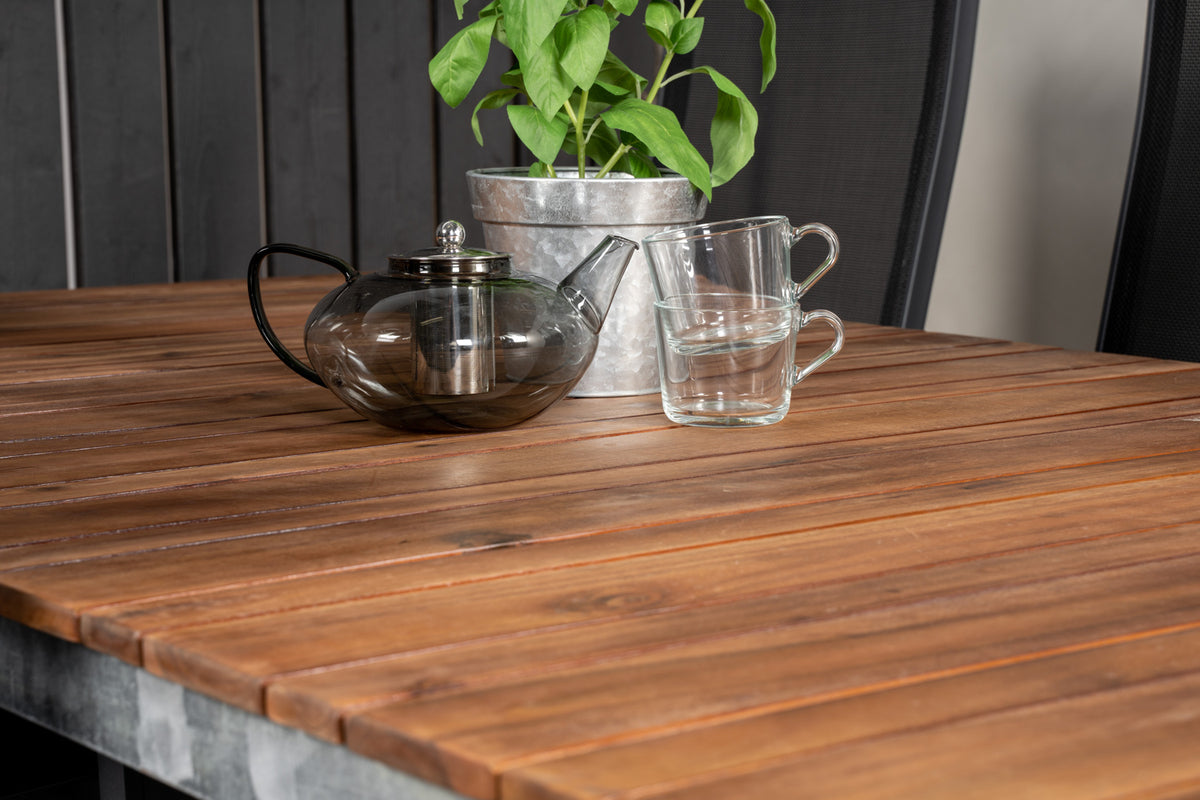 Copacabana & Zenia Reclinerstole Sort + Spisebord 201 x 100