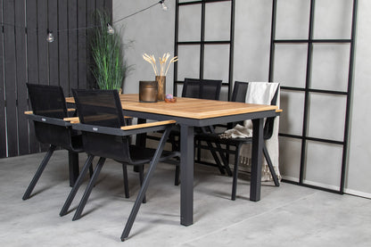 Panama & Mexico Spisebord 160 x 90 + Spisestole Sort