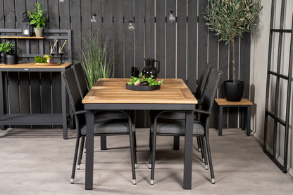 Panama & Anna Spisebord 160 x 90 + Spisestole Sort