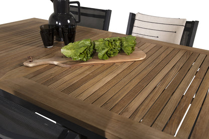 Copacabana & Panama Spisestole Sort + Spisebord 160 x 90