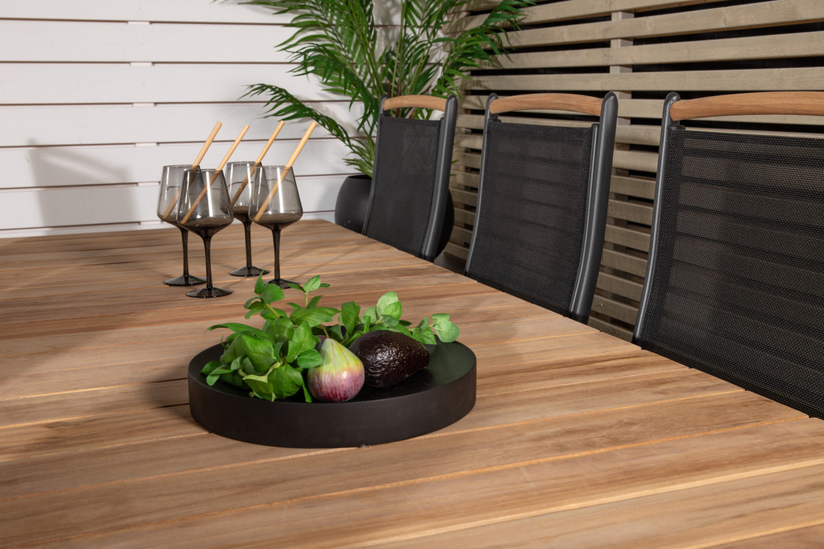 Panama & Mexico Positionsstole Sort + Spisebord 160 x 90