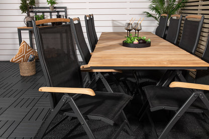 Panama & Mexico Positionsstole Sort + Spisebord 160 x 90