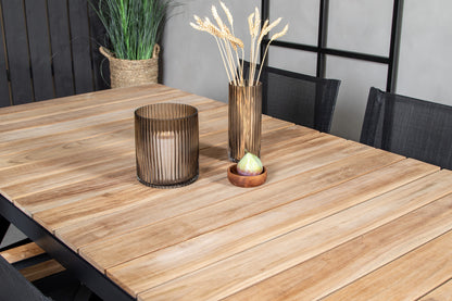 Mexico Spisebord 160 x 90 + Spisestole Sort