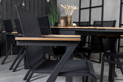 Mexico Spisebord 160 x 90 + Spisestole Sort