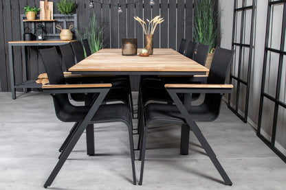 Mexico Spisebord 160 x 90 + Spisestole Sort