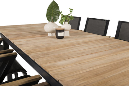 Mexico Spisebord 160 x 90 + Spisestole Sort