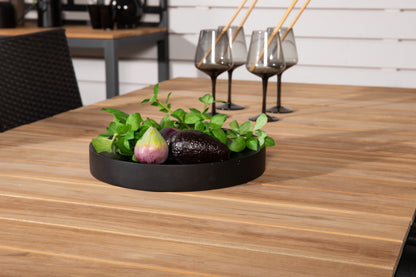 Mexico & Anna Spisebord 90x180/240 + Spisestole Sort