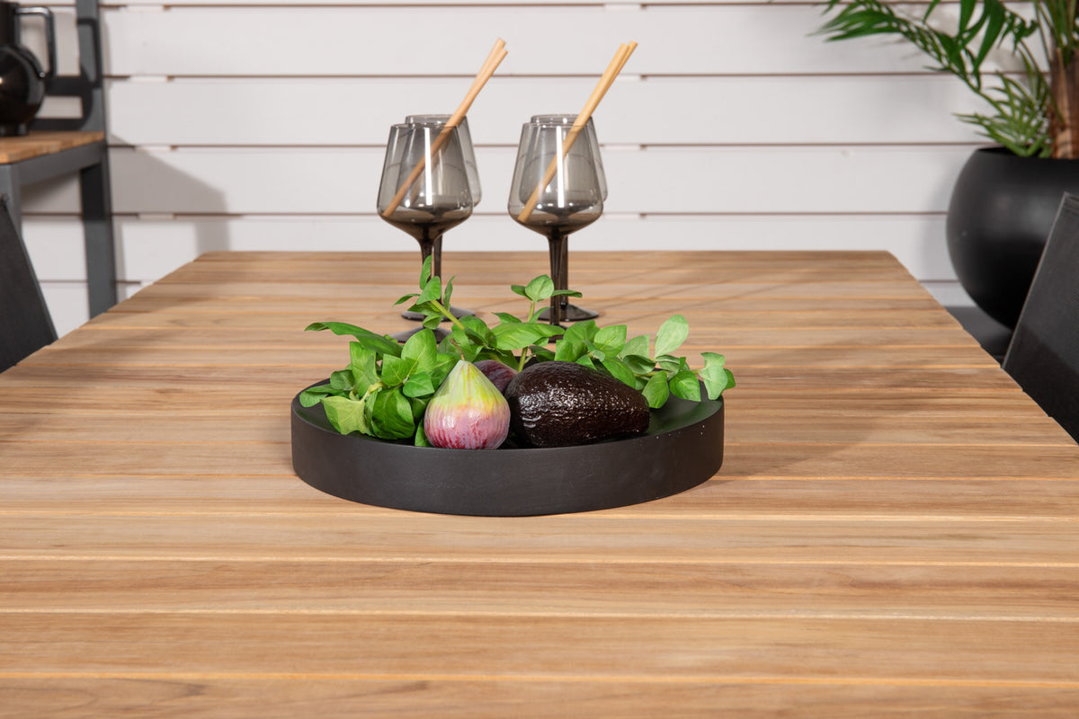 Copacabana & Mexico Spisestole Sort + Spisebord 90x180/240