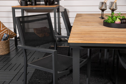 Copacabana & Mexico Spisestole Sort + Spisebord 90x180/240