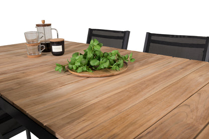 Copacabana & Mexico Spisestole Sort + Spisebord 90x180/240