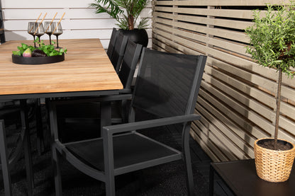 Copacabana & Mexico Spisestole Sort + Spisebord 90x180/240