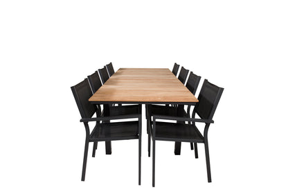 Copacabana & Mexico Spisestole Sort + Spisebord 90x180/240