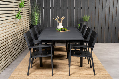 Levels & Marbella Spisestole Sort + Spisebord 240x100